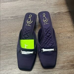 Sam Edelman Purple Satin Kitten Heels